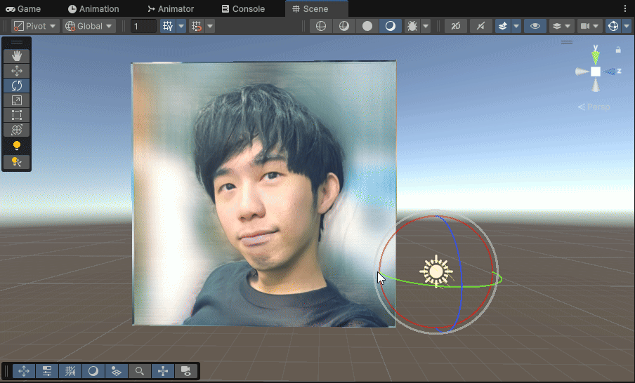 Unity 場景套用照片生成深度貼圖後的材質效果