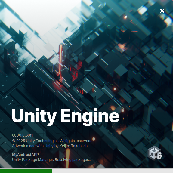 Unity 正在建立新的專案