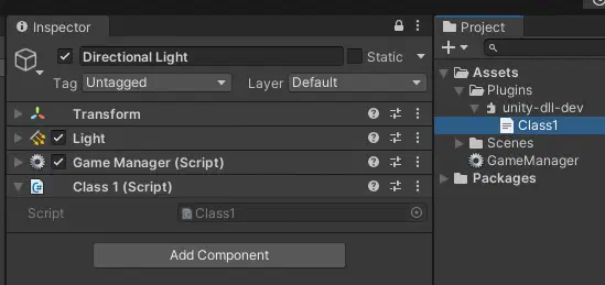 Unity 專案中掛載來自 .dll 的 MonoBehaviour 元件