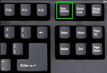 鍵盤上的 Print Screen 按鍵位置